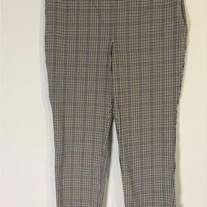 Talbots Women's Houndstooth Wide Leg Pants - Black and White